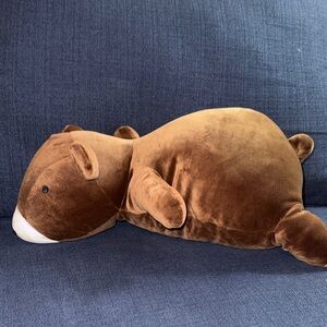 Pillowfort Weighted Brown Bear Plush Pillow 18”